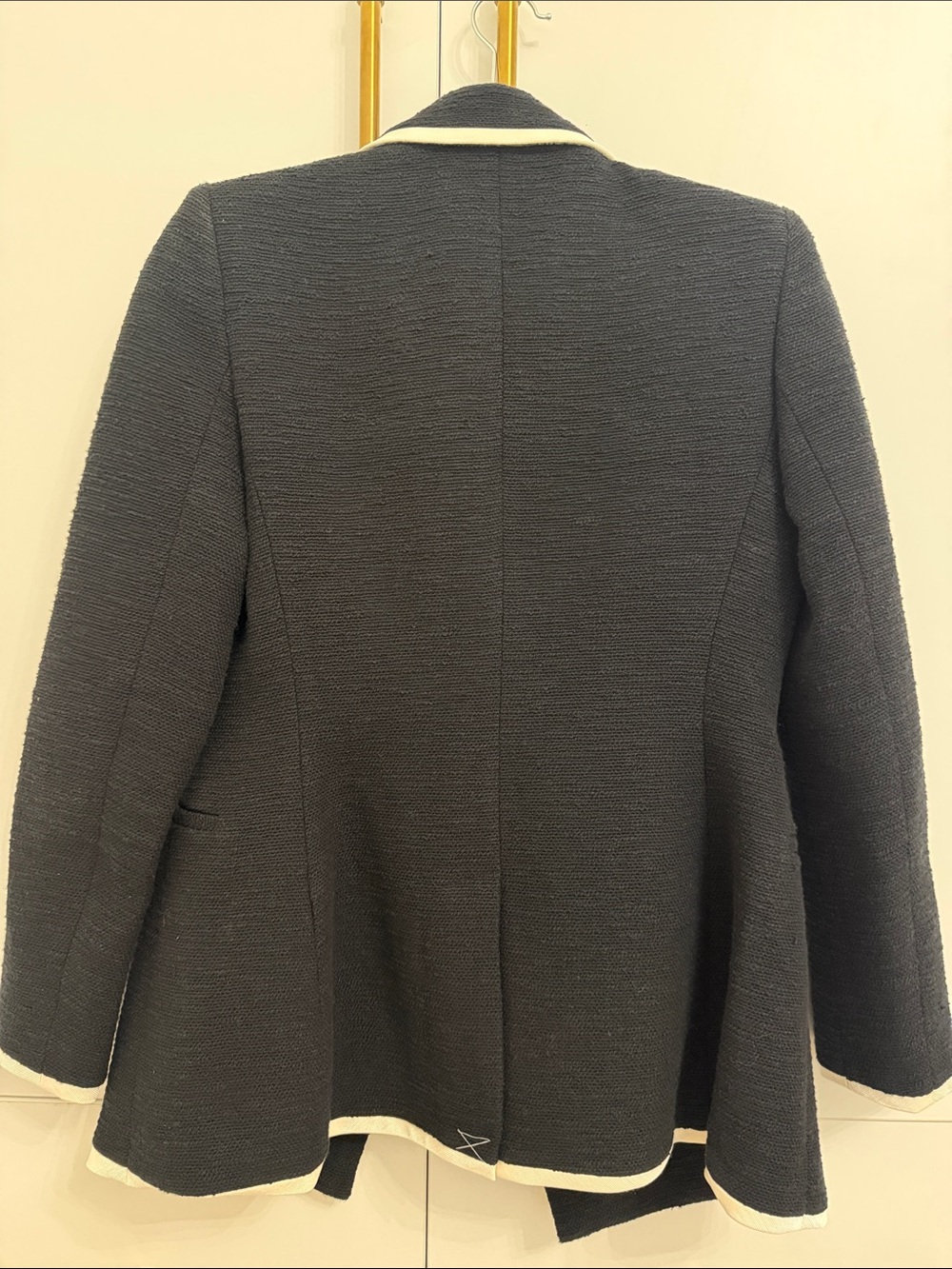 Express Black Blazer with White Trim and Gold Buttons - Picture 2 of 2